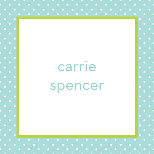 Wintermint Polka Dot Gift Stickers